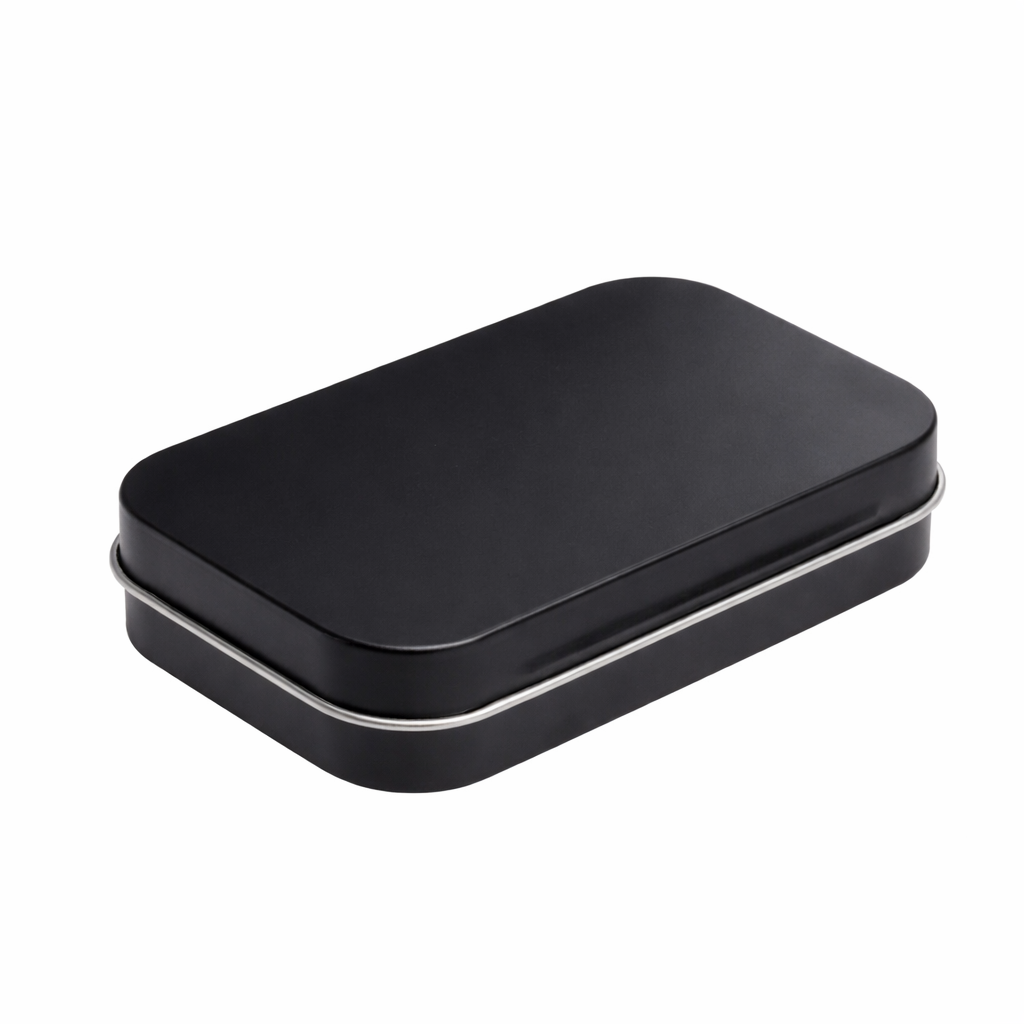 Metal Hinged Tin Box - Black (Pack of 25)