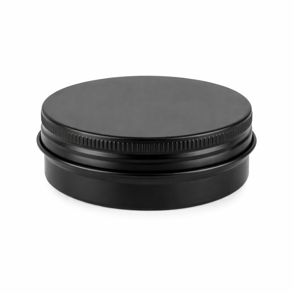 Round Metal Tin - 2 oz Black (Pack of 25)