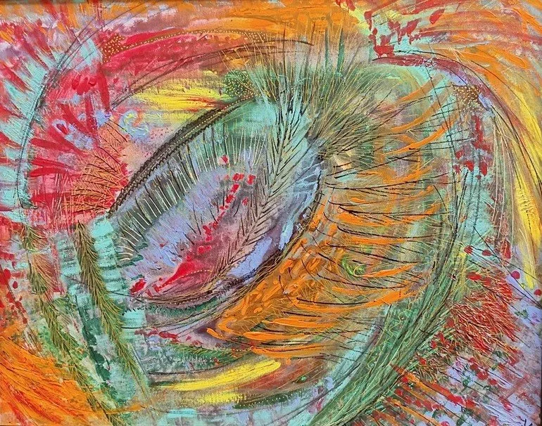 Feathers II 16x20 $295 Ornate Black Frame.jpg