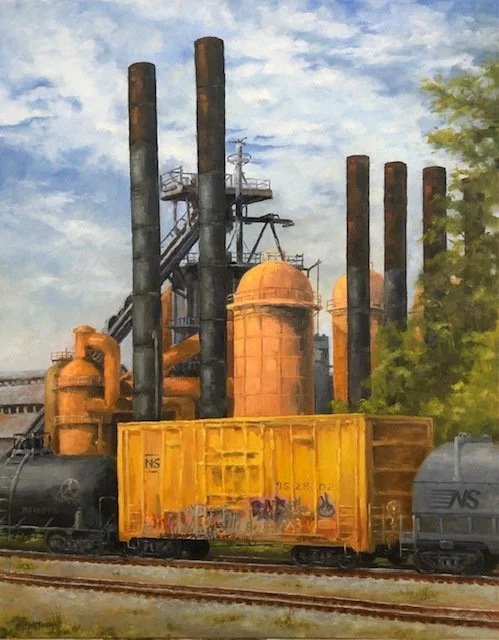 Freight Train Passing Sloss Furnaces