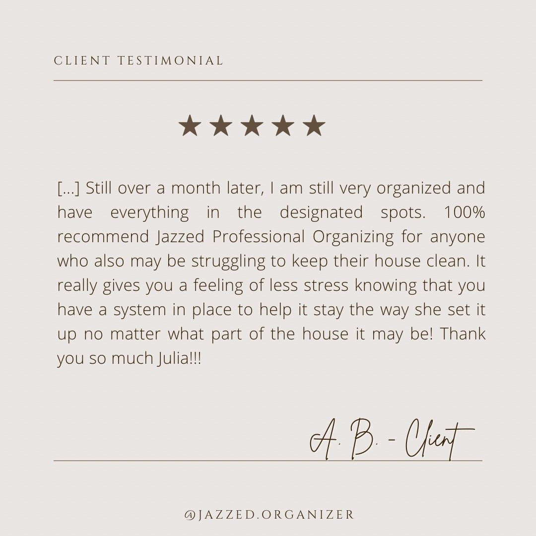 The kind of testimonial we love to read! 
Goal accomplished successfully ✅ 

#professionalorganizer #testimonial #sandiego #smallbusiness