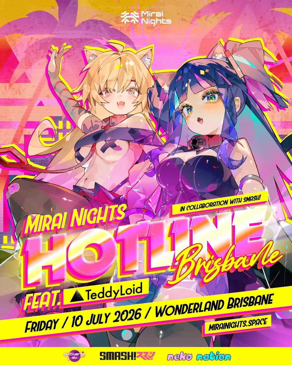 📞HOTLINE ft. TeddyLoid (JP) | Brisbane 10 July

You called, we heard! After 10 years, we are bringing the star producer🔺@teddyloidspace back to Brisbane with @nekonation and @smashcon. His discography includes high-profile collaborations with Ado, 