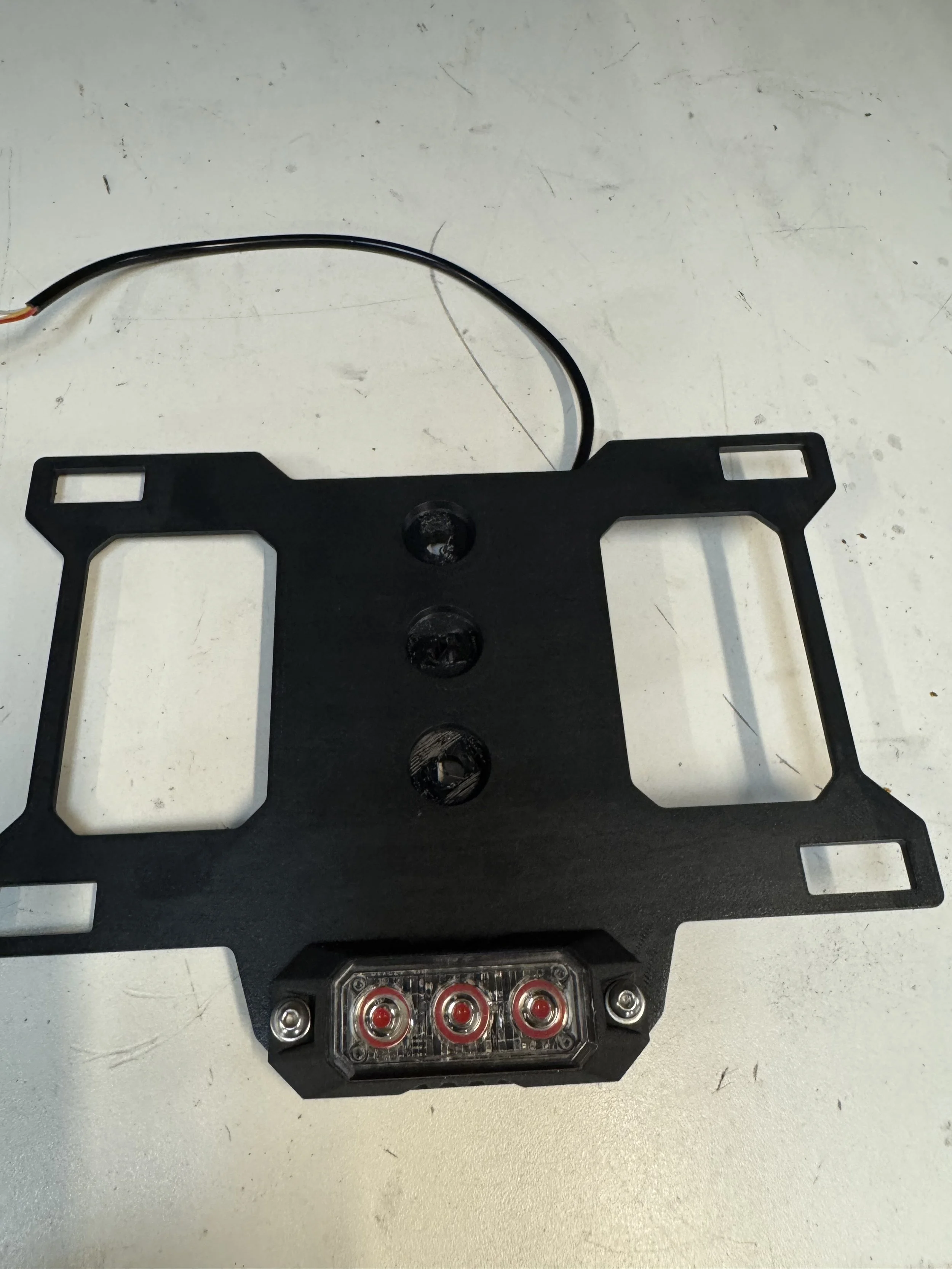 license plate safety brake light frame