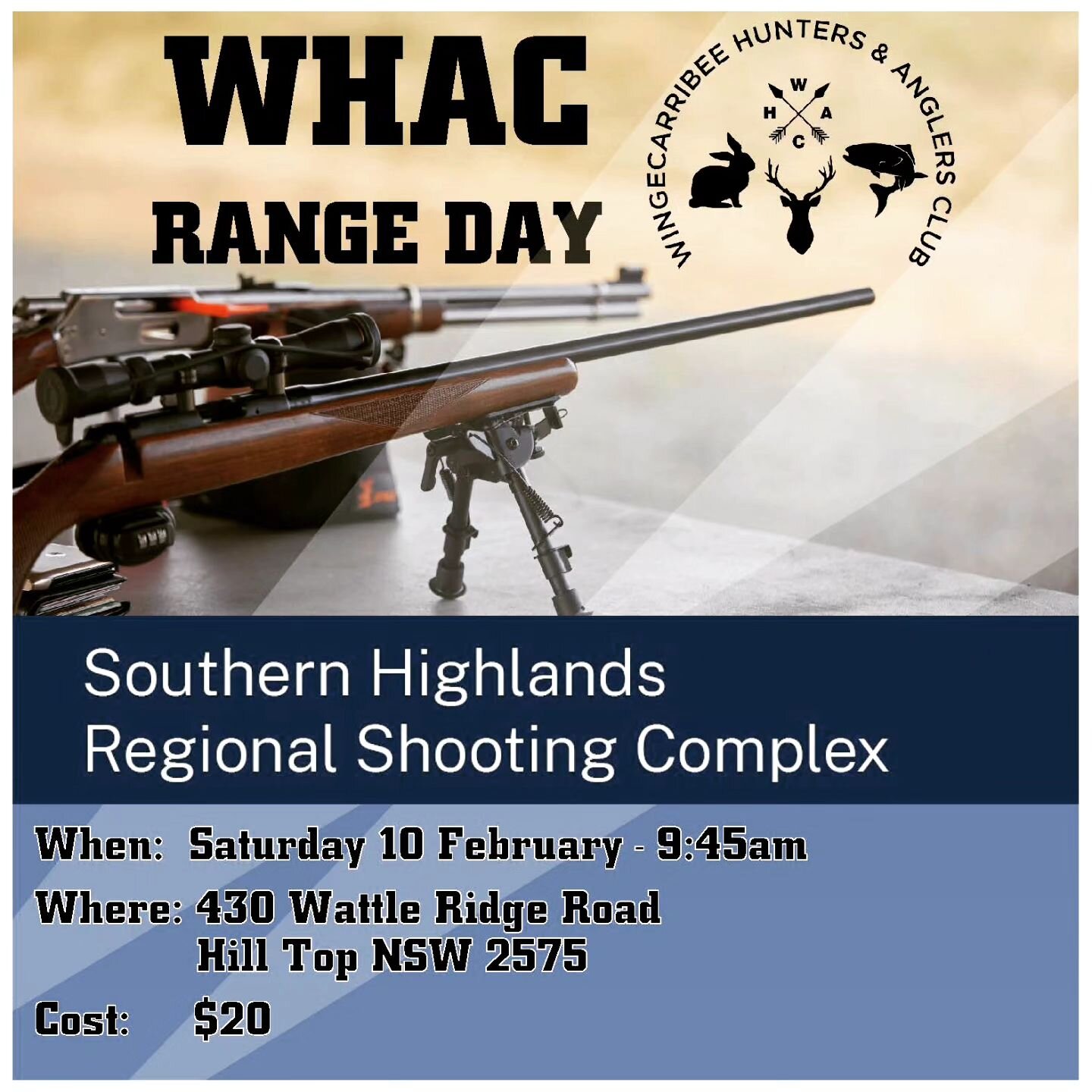 First range day for the year!!
Hill Top morning session (10am - 1pm) on 10/2. Aim to arrive at 9:45 to get things kicked off.
https://www.sport.nsw.gov.au/southern-highlands-regional-shooting-complex