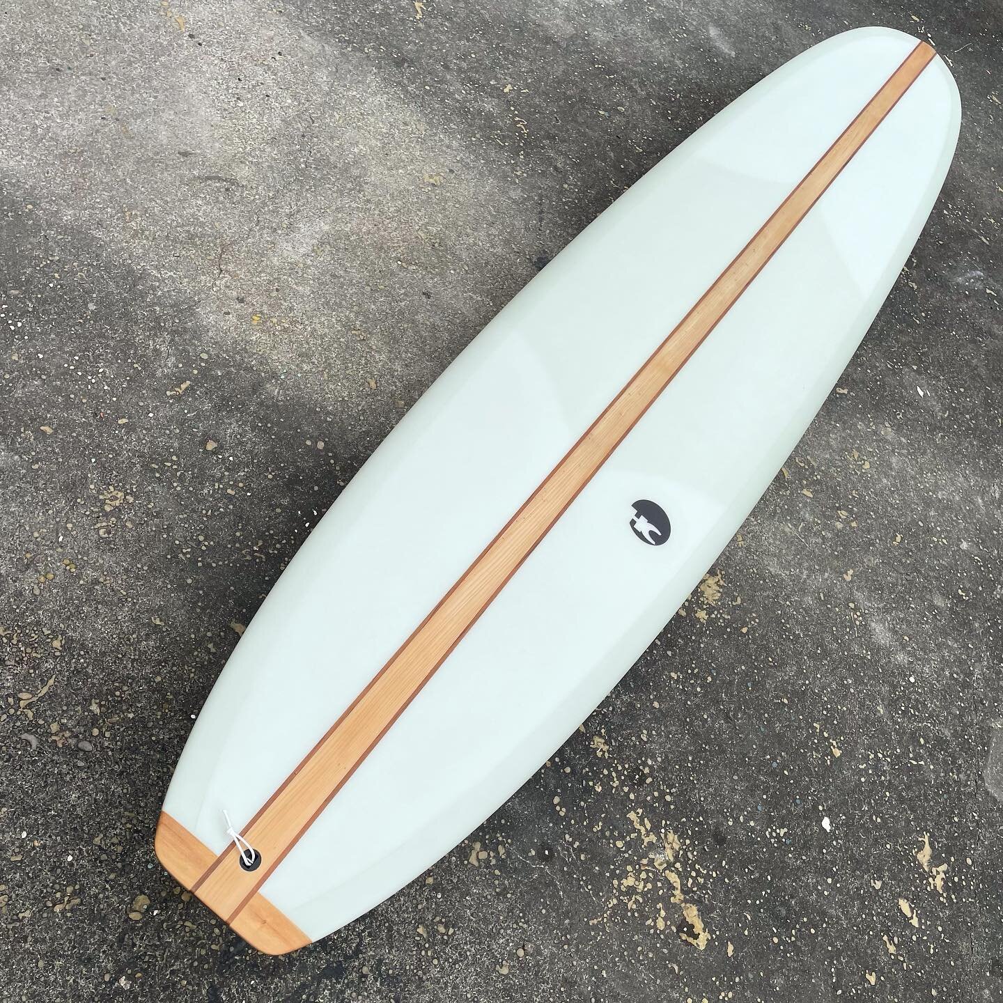 10&rsquo;0&rdquo; Allrounder log for @vale.lance with a chambered 2 inch Kauri stringer and tail block, with 1/4 inch cedar strips ether side. The Kauri was a beam out of a 100 year old villa, we Cnc cut out the profile then chambered out the center 