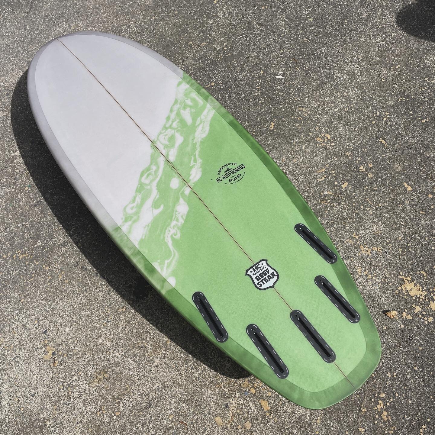 Custom 6&rsquo;0&rdquo; Beefsteak for @c_raddy the Beefsteak is a great small wave groveler, fast and loose with a flat deck and turned down rails, gives heaps of volume with a nice sensitive rail. A perfect board for summer waves!