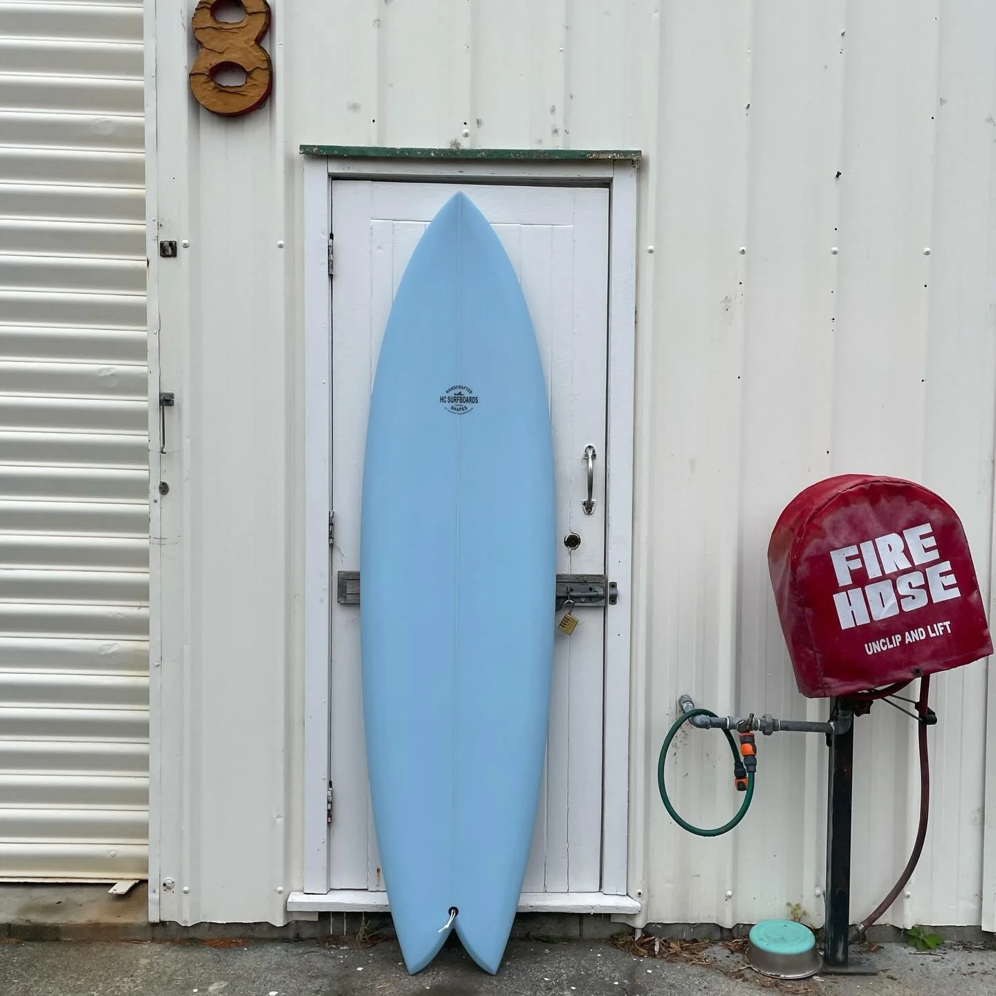 Heres a custom 6&rsquo;10&rdquo; quad fin we made for Grant. He already has one of our mid channel bottom twins and loves it but he wanted something different in his quiver so we come up with this. Medium rocker, single concave to vee double concave 
