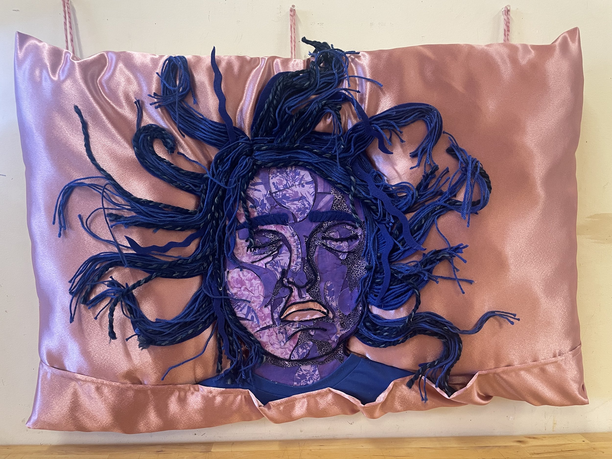 Sleeping Beauty, 2024 - fabric and yarn