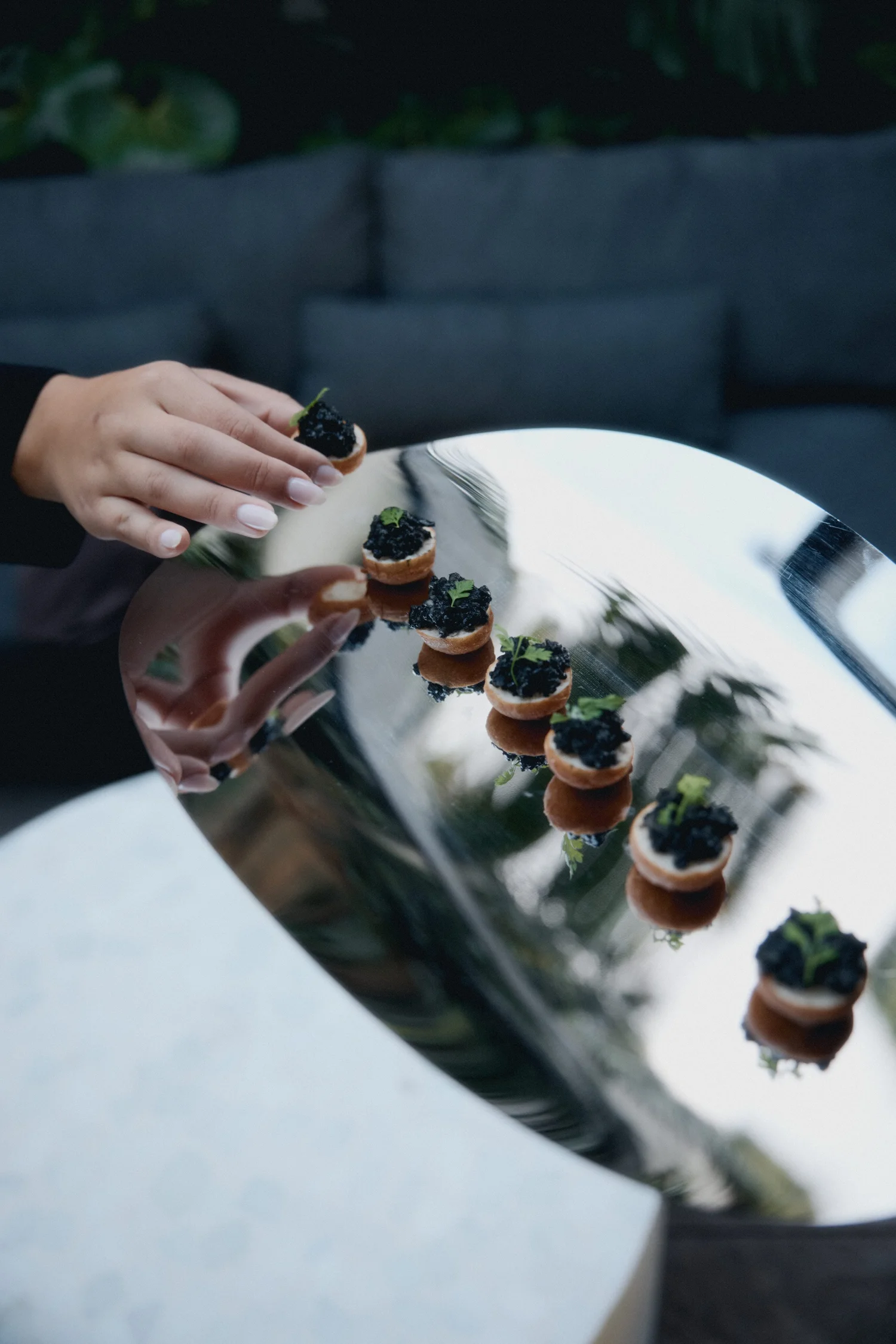 Canapés served at the Glassons AW25 dinner