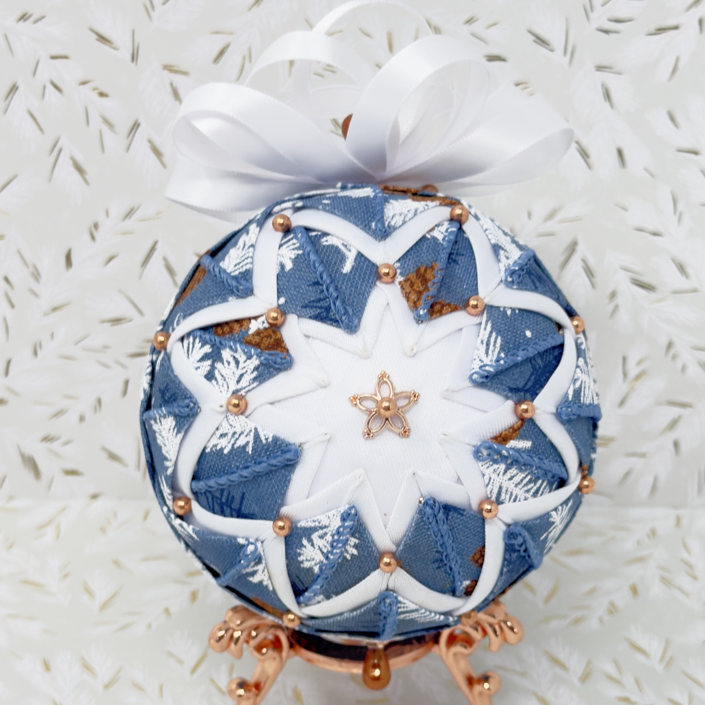 QK-353 'Copper Ridge Open Star I' Quilted diy Ornament Kit 4" (10cm)