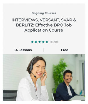 Interviews, Versant, Svar & Berlitz: Effective BPO Job Application Course