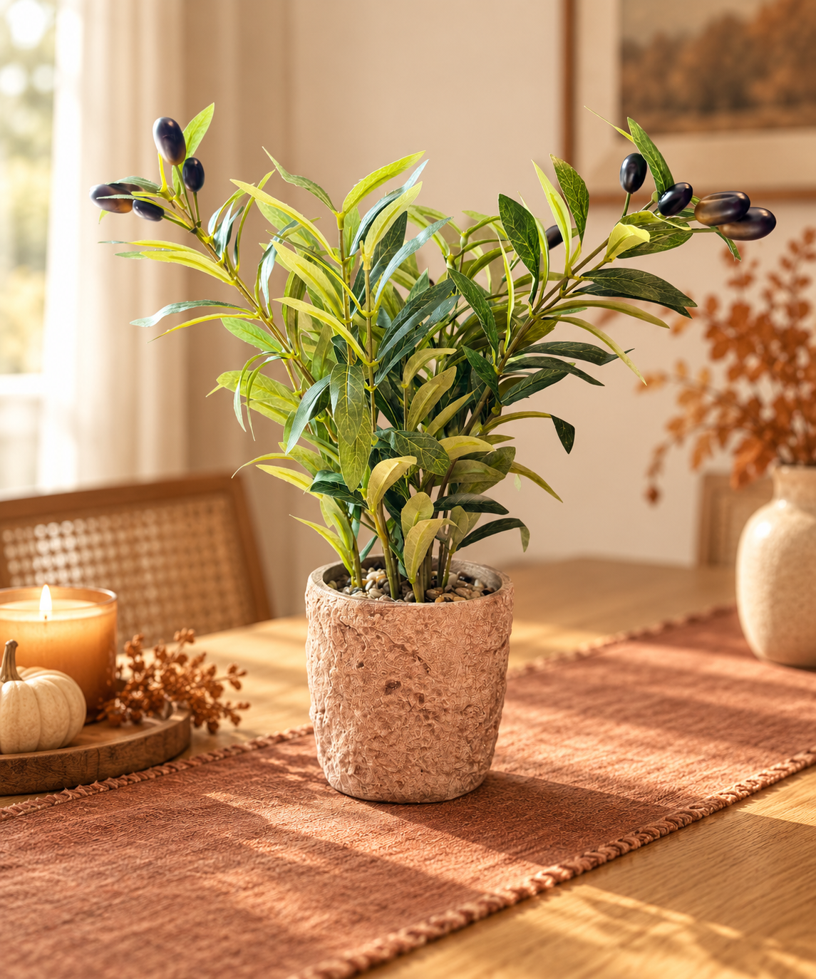 Cozy Autumn Olive Tabletop Vignette.png