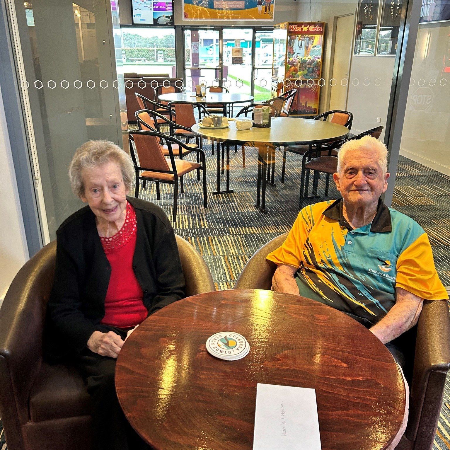 Management and Staff would like to give a huge Congratulations to two of our regular members Harold and Marion Forbes on their recent 73rd wedding aniversary and also a very Happy 98th Birthday to Harold for yesterday and 94th Birthday to Marion for 