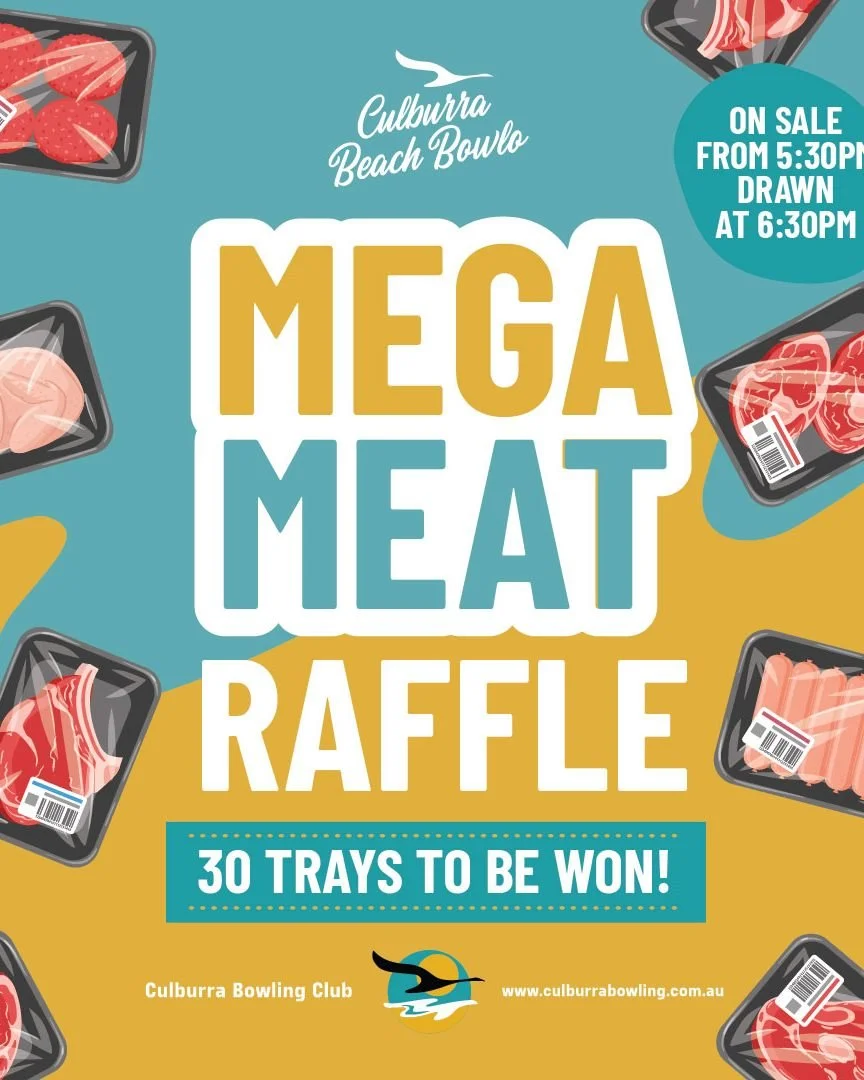 Who's taking home dinner tonight? 🥩

Our Thursday Mega Meat Raffle is back with 30 meat trays to be won, plus the 31st drawn gets a spin of the wheel with a growing jackpot up for grabs! Tickets on sale from 5:30pm, drawn at 6:30pm.

Get in early, g
