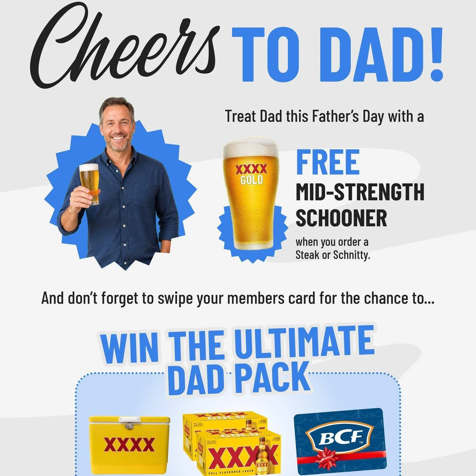 Father&rsquo;s Day is sorted at the Bowlo! 🍻🥩

This Sunday 6 September, we&rsquo;re celebrating Dad with good food, cold beers and a cracking giveaway.

🥩 THE FATHER&rsquo;S CUT FEAST
Treat Dad to a 1kg, 30-day dry-aged T-Bone Bistecca feast for t