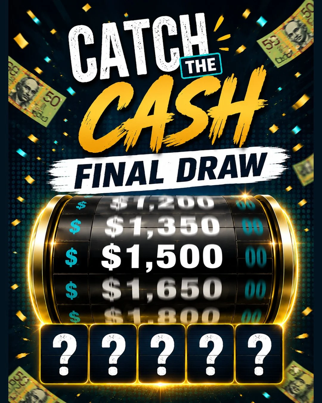 💰 HOW BIG WILL IT GET?! 👀

The Catch the Cash FINAL DRAW is happening this Wednesday 26 August &mdash; and one lucky member is going home with the jackpot! 💸

With unclaimed prizes still being added to the total, we don&rsquo;t even know how big t