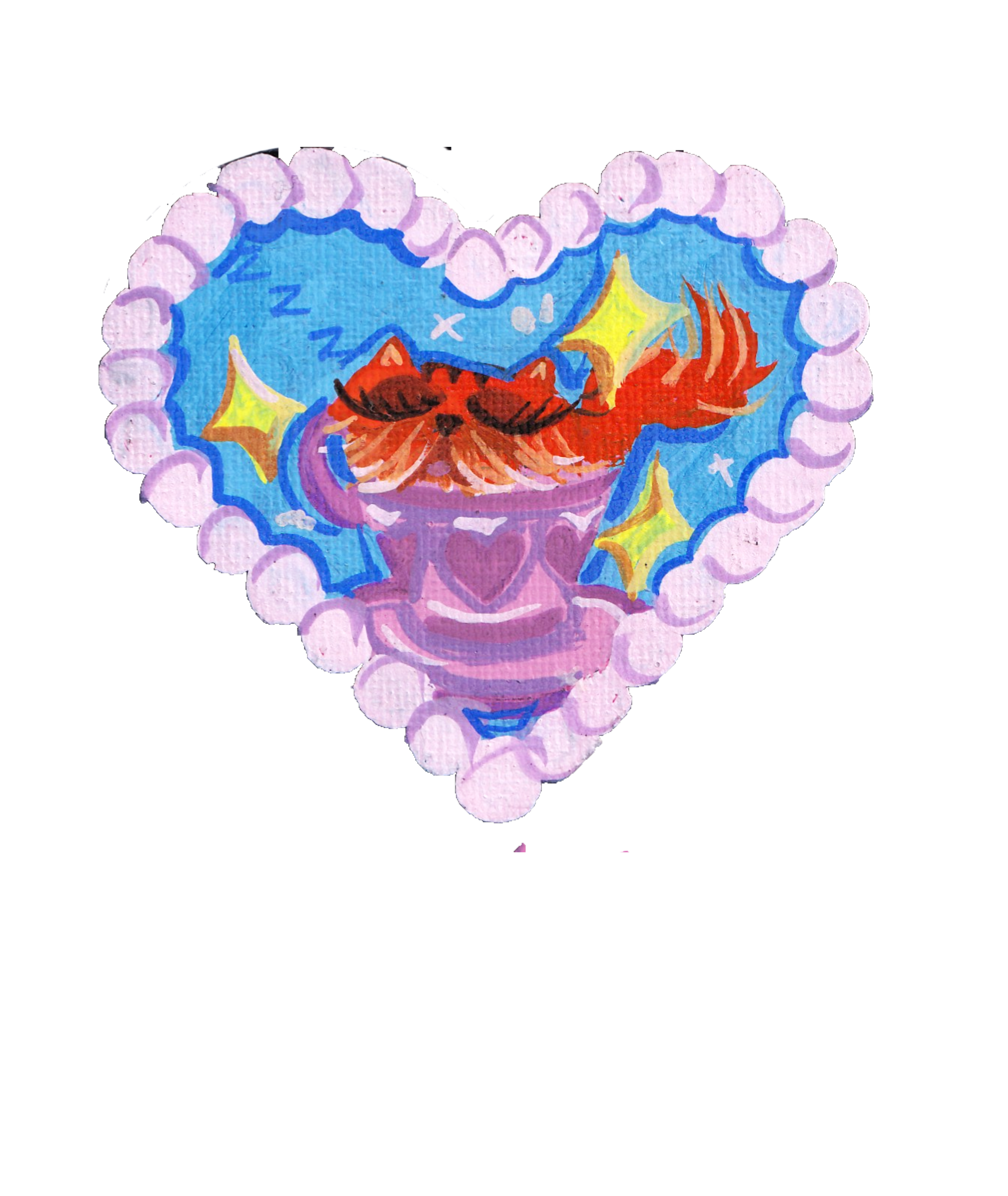 Sleepy teapot tiger magnet