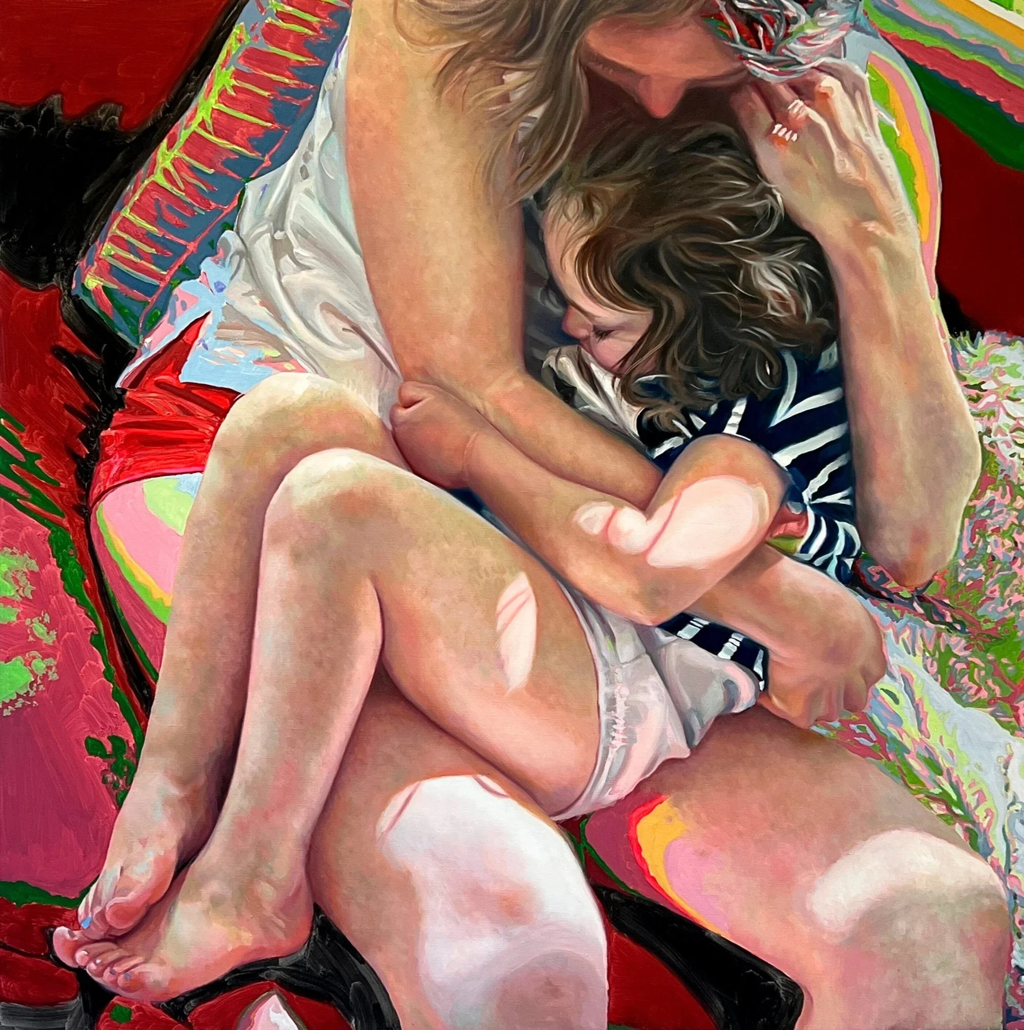 Entwined, 2025, Oil on linen, 36  x  36”