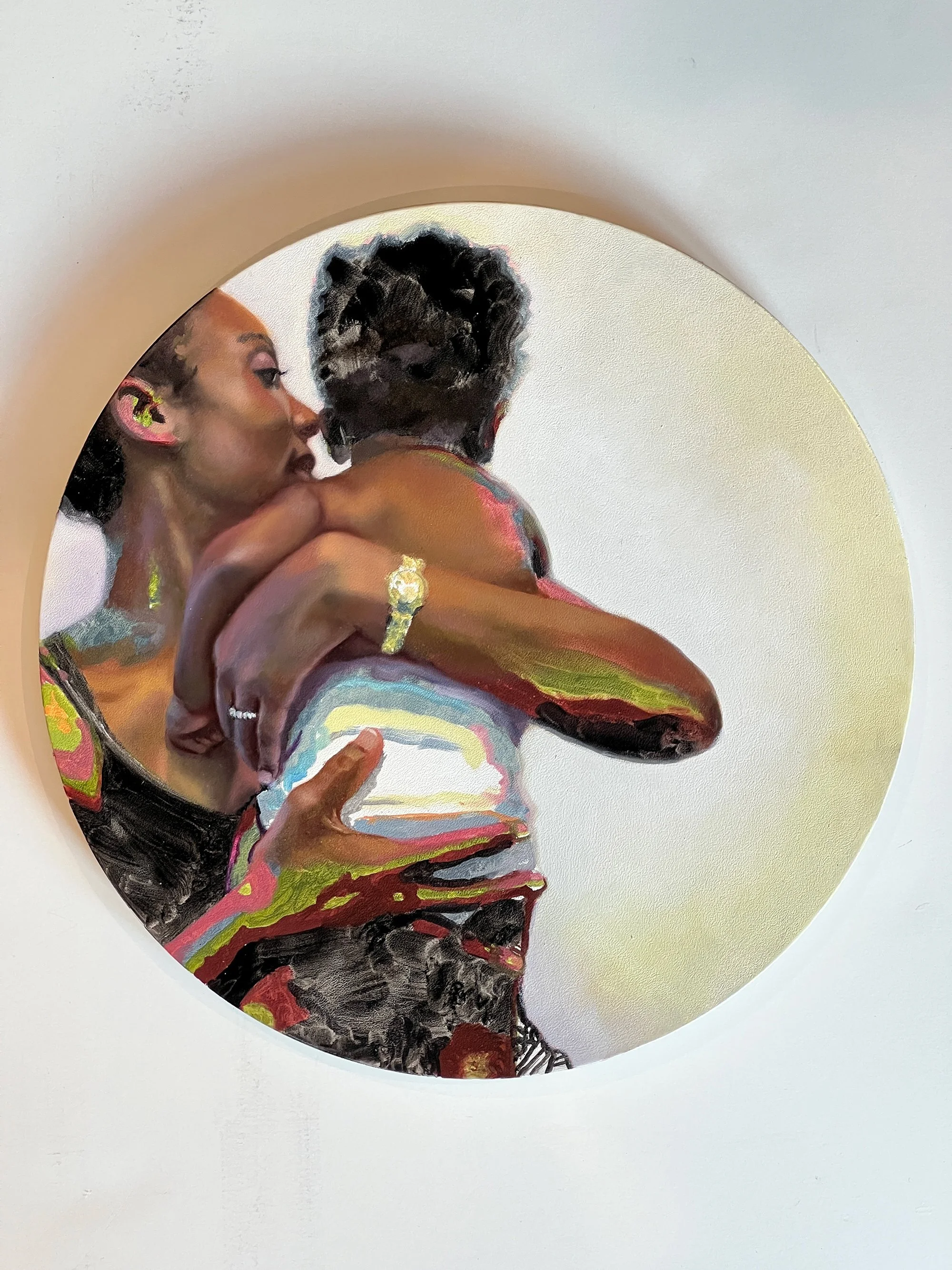 Orbit 2, 2022, Oil on panel, 12” tondo