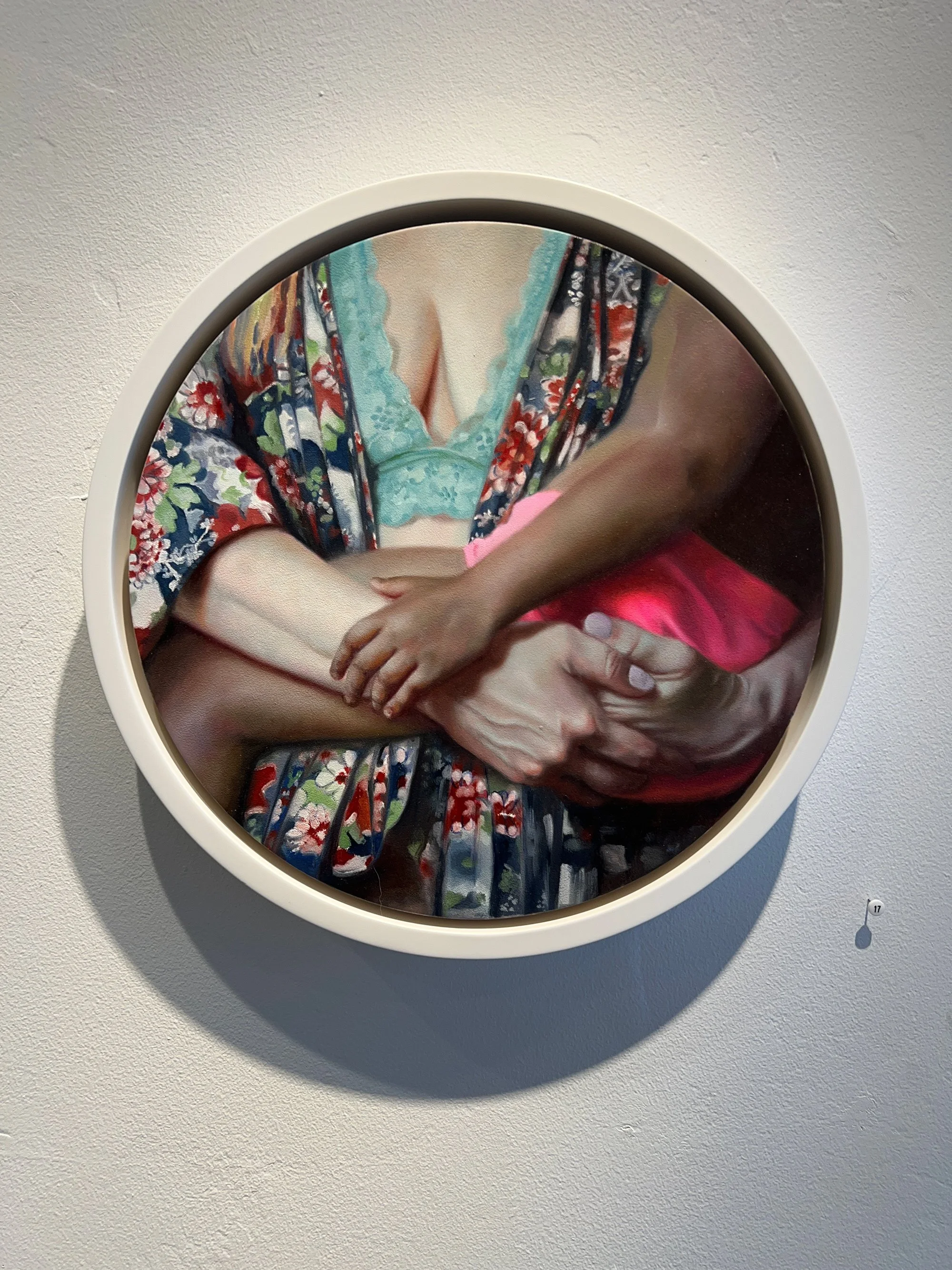 Nola, 2022, Oil on panel, 12” tondo