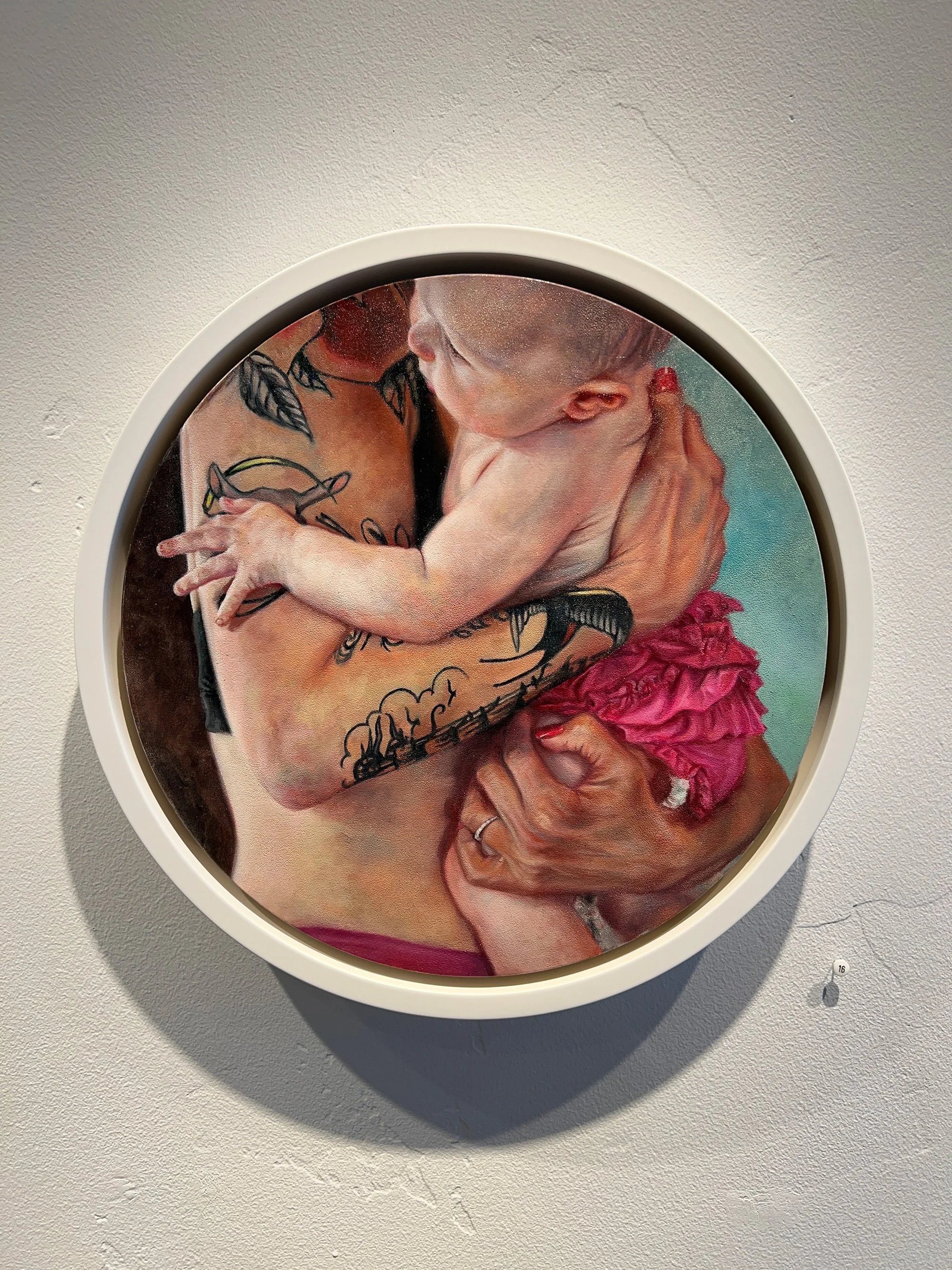 Spell, 2022, Oil on panel, 12” tondo