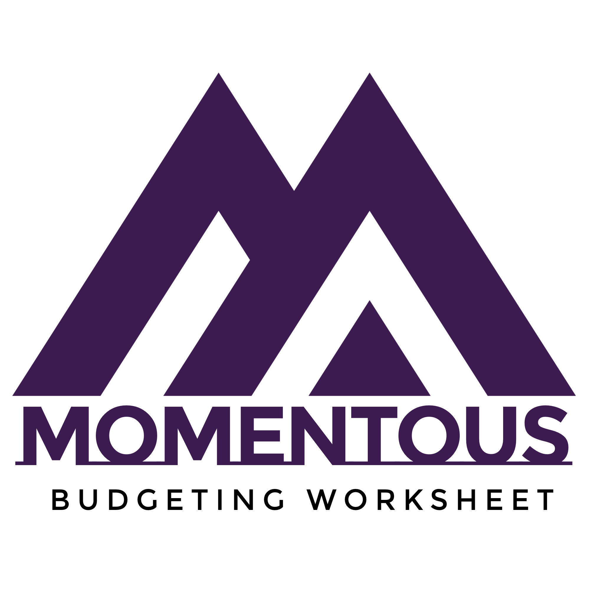 A logo with stylized purple mountain peaks and the word "Momentous" in purple capital letters below. Fee-only fiduciary financial advisor. One simple fee for financial planning and wealth management