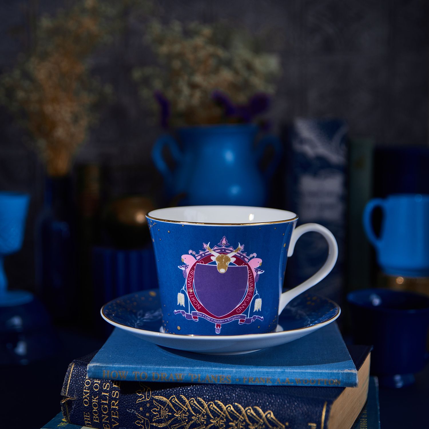 Northumberland crest ta cup and saucer