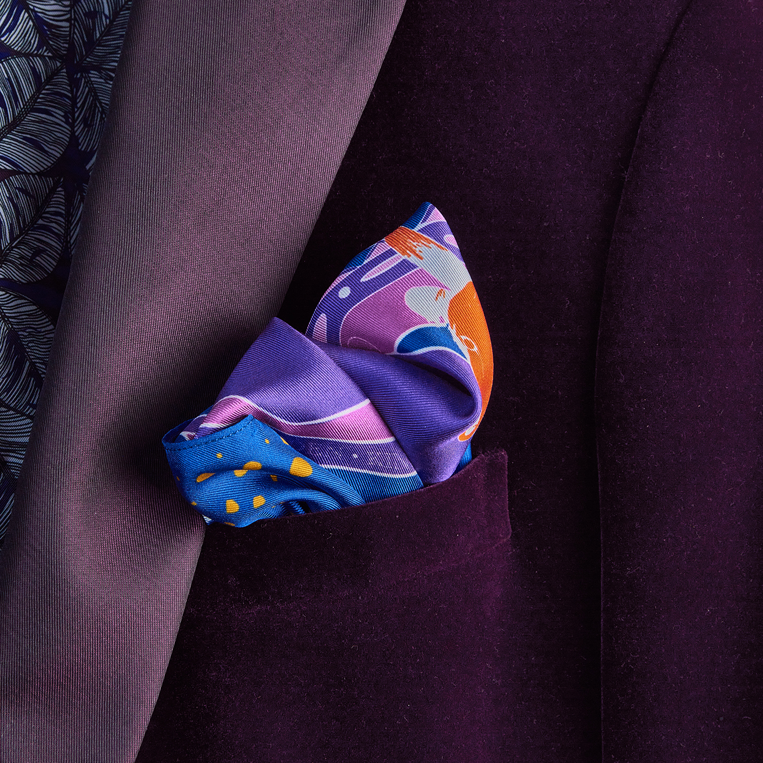 Northumberland crest pocket square