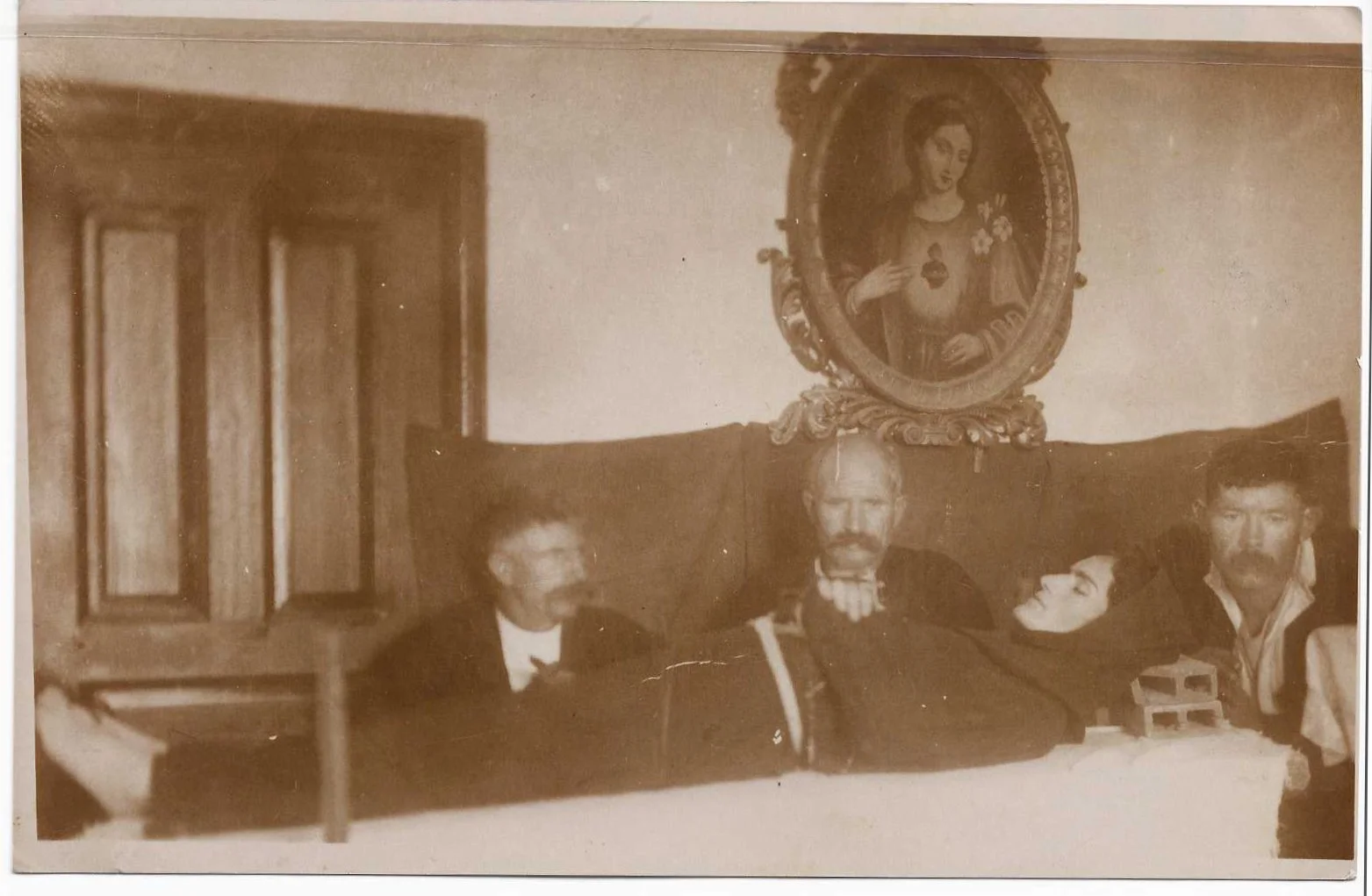 Na slici s desne strane ujac od pok. fra Stanka Glibote, Matiša Lozina, otac Ivan Glibota i Joze Glibota