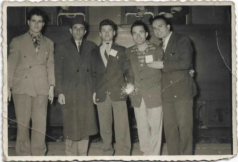 Prijatelji Joze Prgometa Drveta 10. 1. 1955. negdje u Njemačkoj