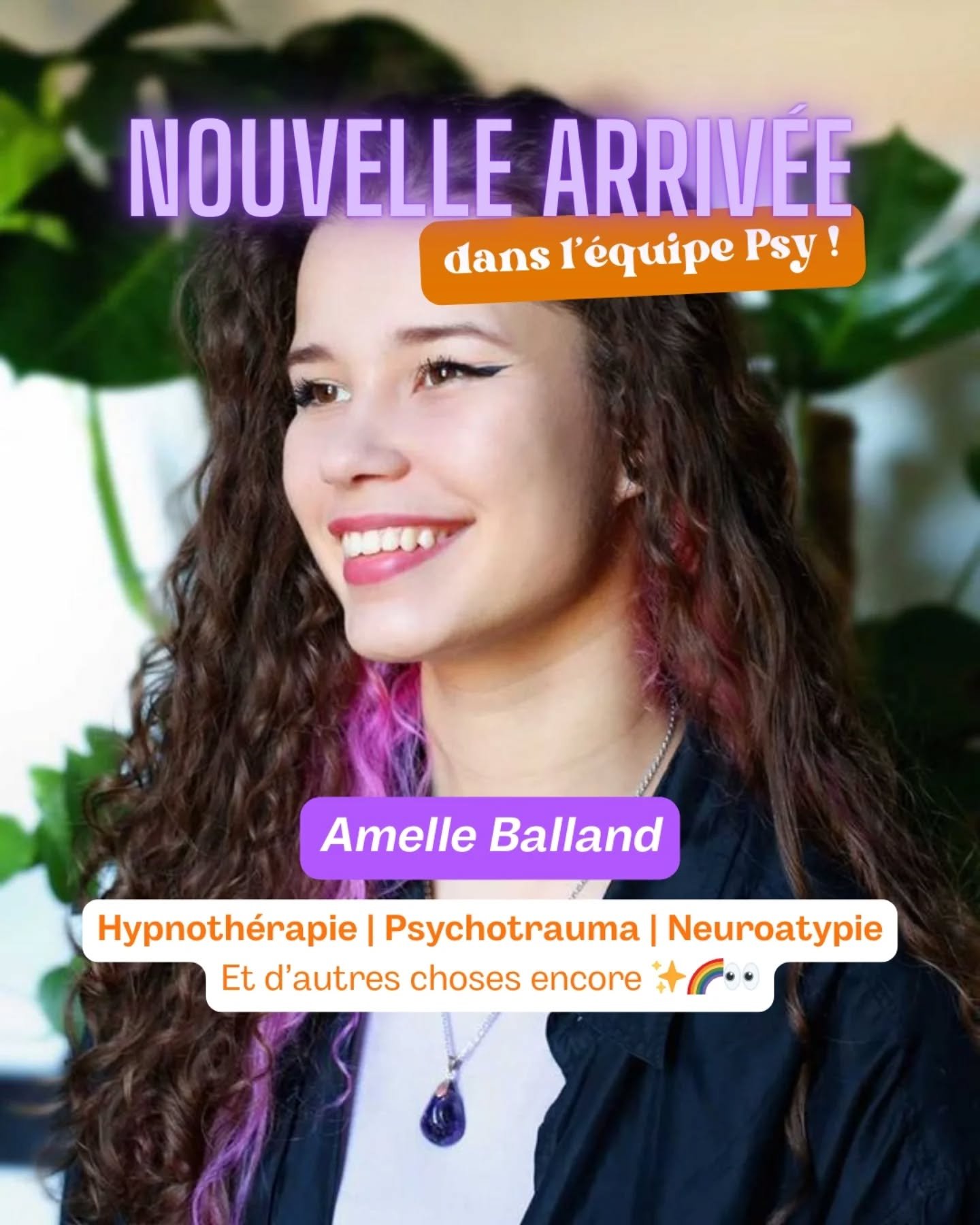 👀 NOUVELLE ARRIV&Eacute;E dans ✨ l'&Eacute;quipe Psy ✨

Amelle Balland rejoint la team et on est trop ravi&bull;es ☀️

Voici sa pr&eacute;sentation ⬇️

&quot;💼 Dipl&ocirc;m&eacute;e d&rsquo;un DEUG en psychologie + d&rsquo;une certification d&rsquo