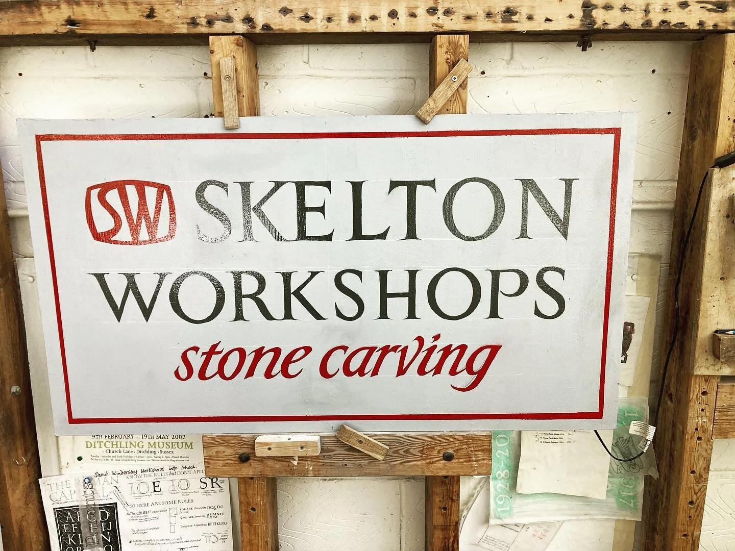 Just finished sign writing this for our new carving/letter cutting teaching workshop.  New students message me here.