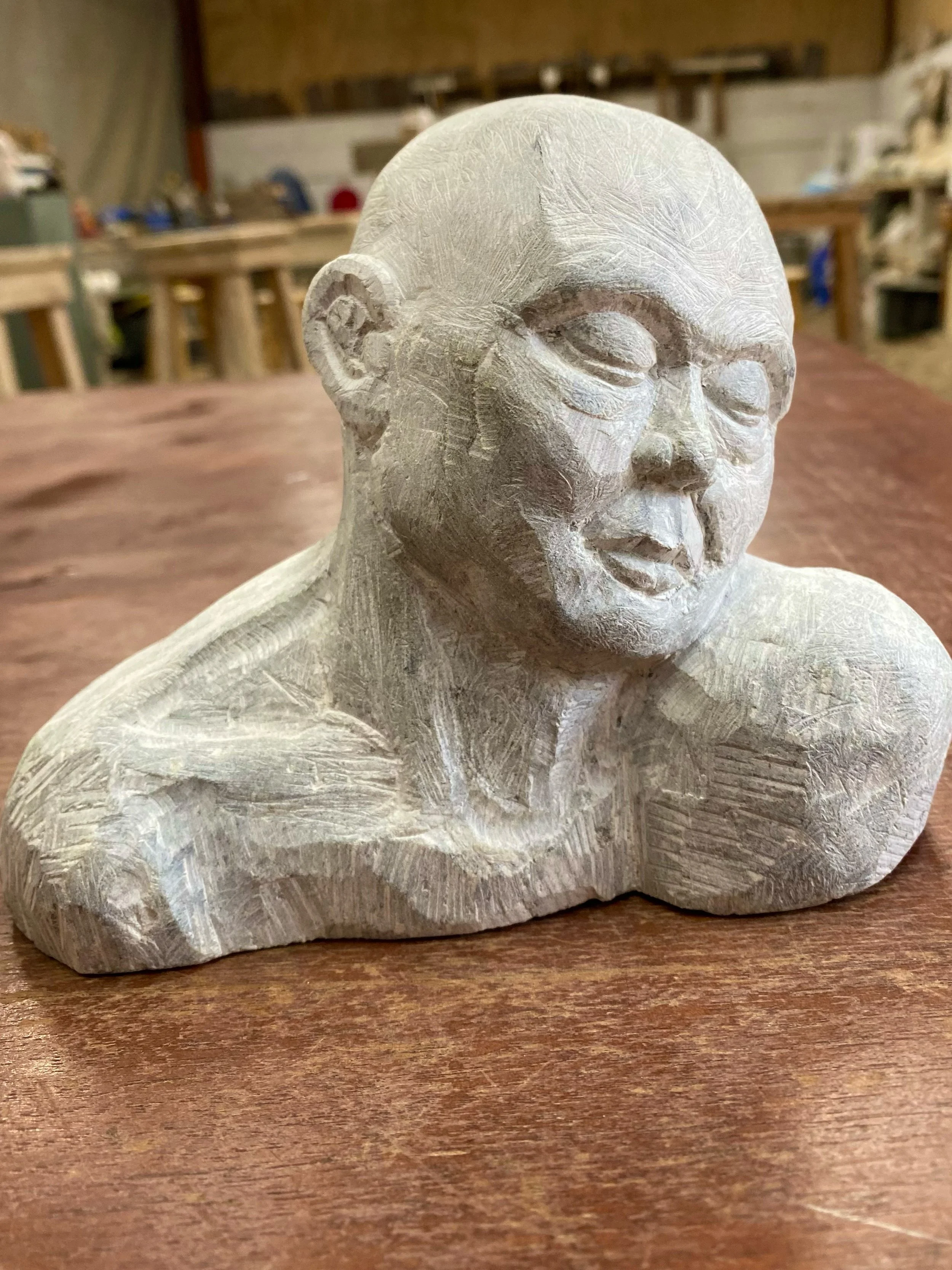 Stone portrait bust