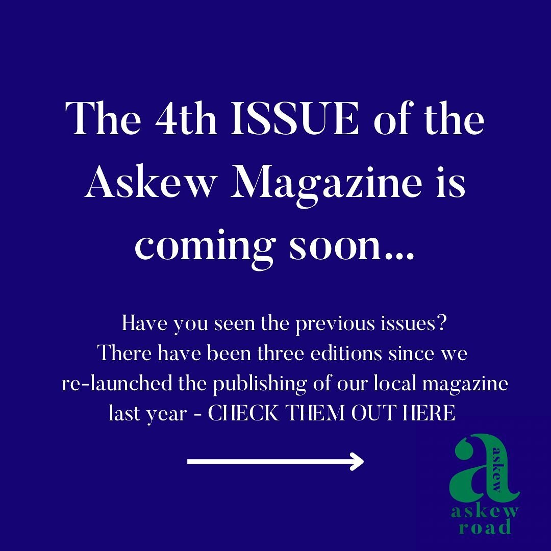 📣 We&rsquo;ve had news from the printer! 

The next issue of the Askew Road magazine is in Print and due to be hitting the streets &amp; shop counters in early March! 🌷

Keep your eyes peeled 👀 for the new issue, but we wanted to make sure you&rsq
