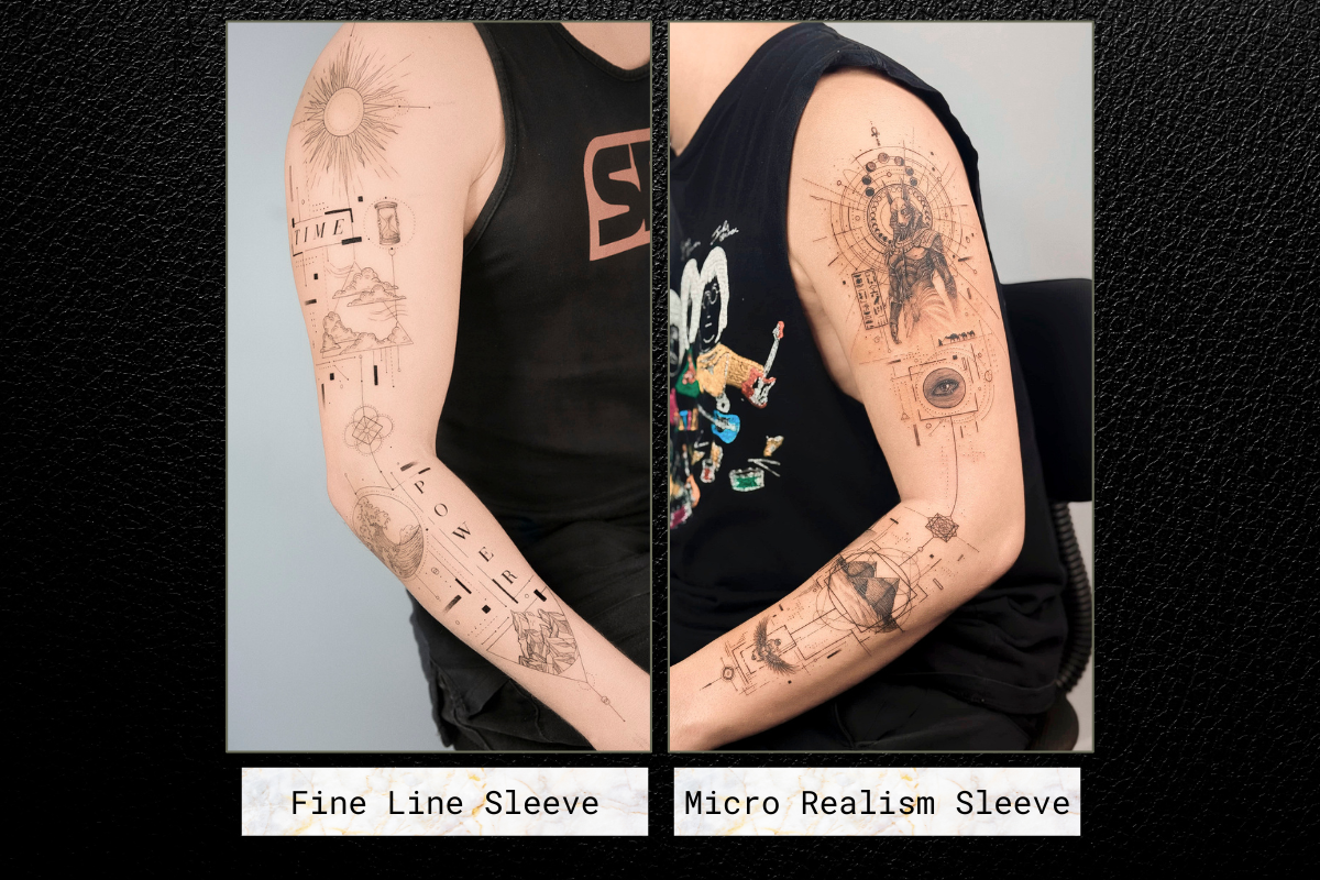 Fine Line Sleeve Tattoo: Guide to Elegant Full-Arm Ink