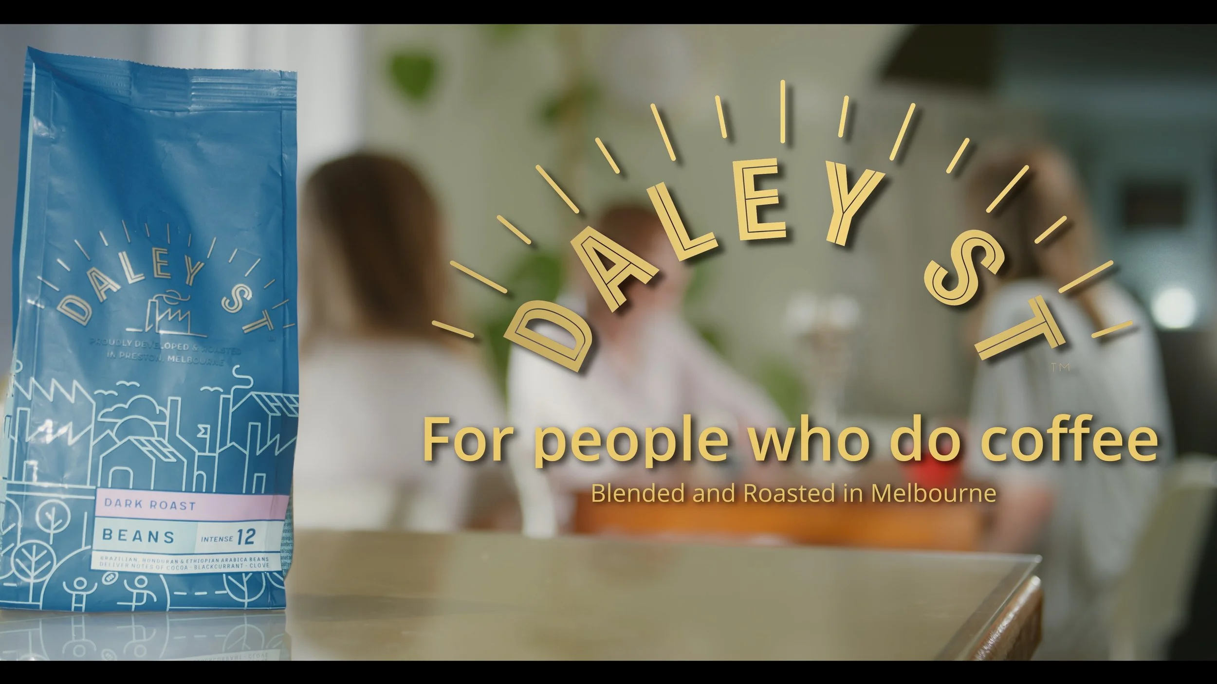 Daley St coffee packaging with the slogan 'For people who do coffee.'