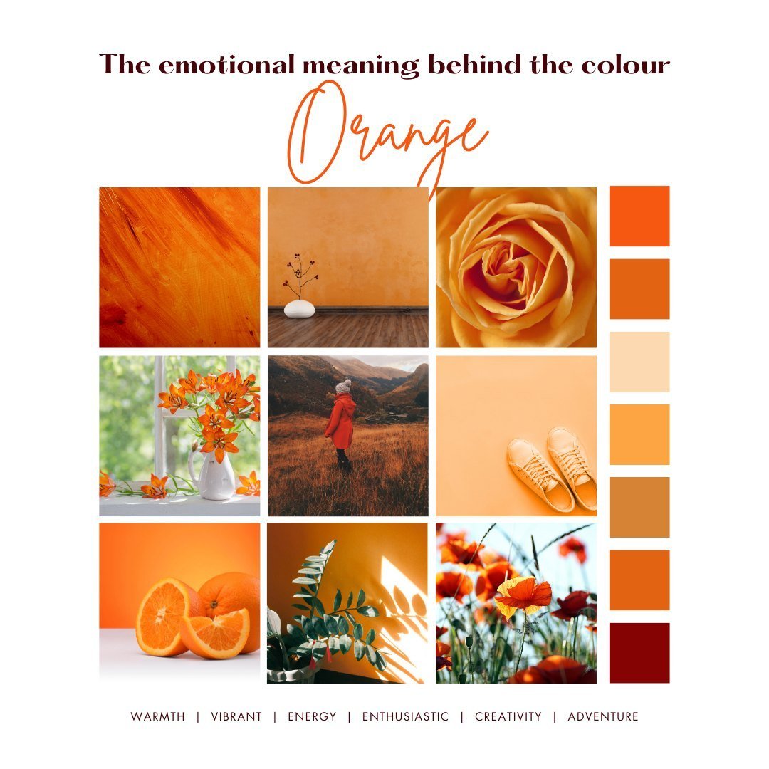 Orange radiates warmth and energy, a blend of fiery red and cheerful yellow. It's the colour of creativity, enthusiasm, and the invigorating sunset skies. Feel its zest! 🧡🌅 #ColourStory #MeaningOfOrange #VibrantLife