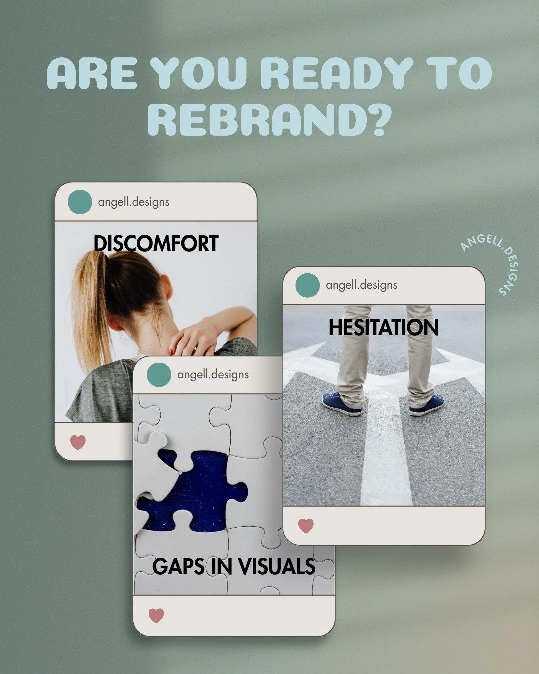 Most people don&rsquo;t wake up one day and declare, *&ldquo;I need a rebrand.&rdquo;* It usually starts quietly. In the very soft, subtle ways we outgrow our old selves.

Here are a few gentle signs you might be ready for a rebrand:

✨ **That quiet 