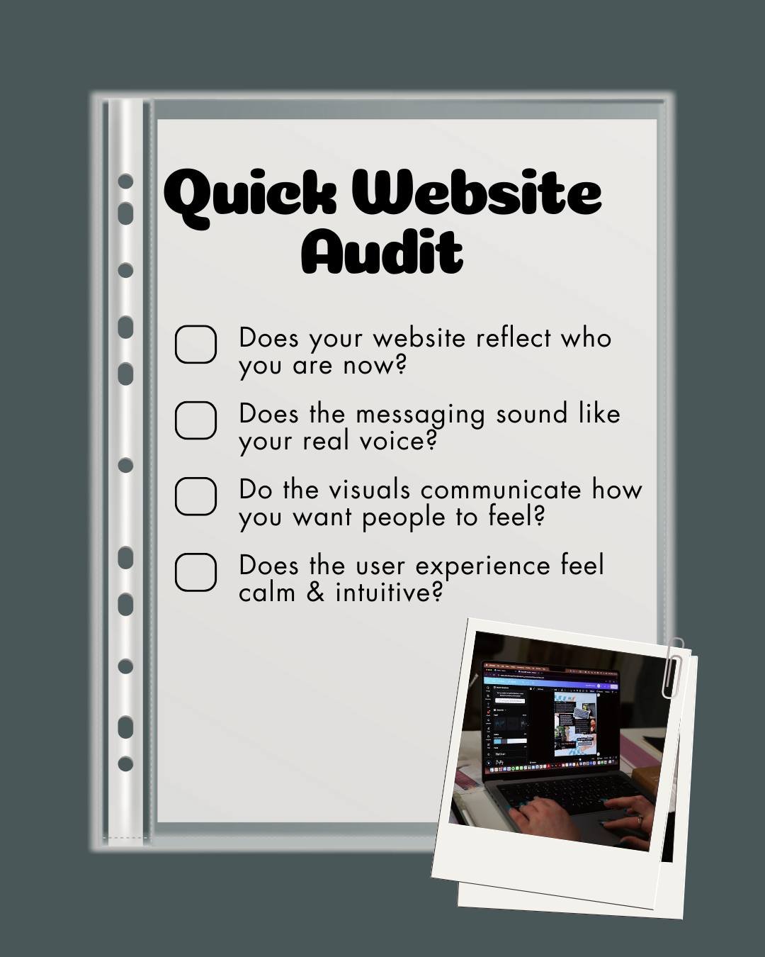 Your website might look &ldquo;fine&rdquo;&hellip;

but does it *feel* like you?

One of the simplest (and kindest) ways to check if your website is aligned with your brand is to pause and assess what it&rsquo;s actually saying.

Here&rsquo;s a gentl