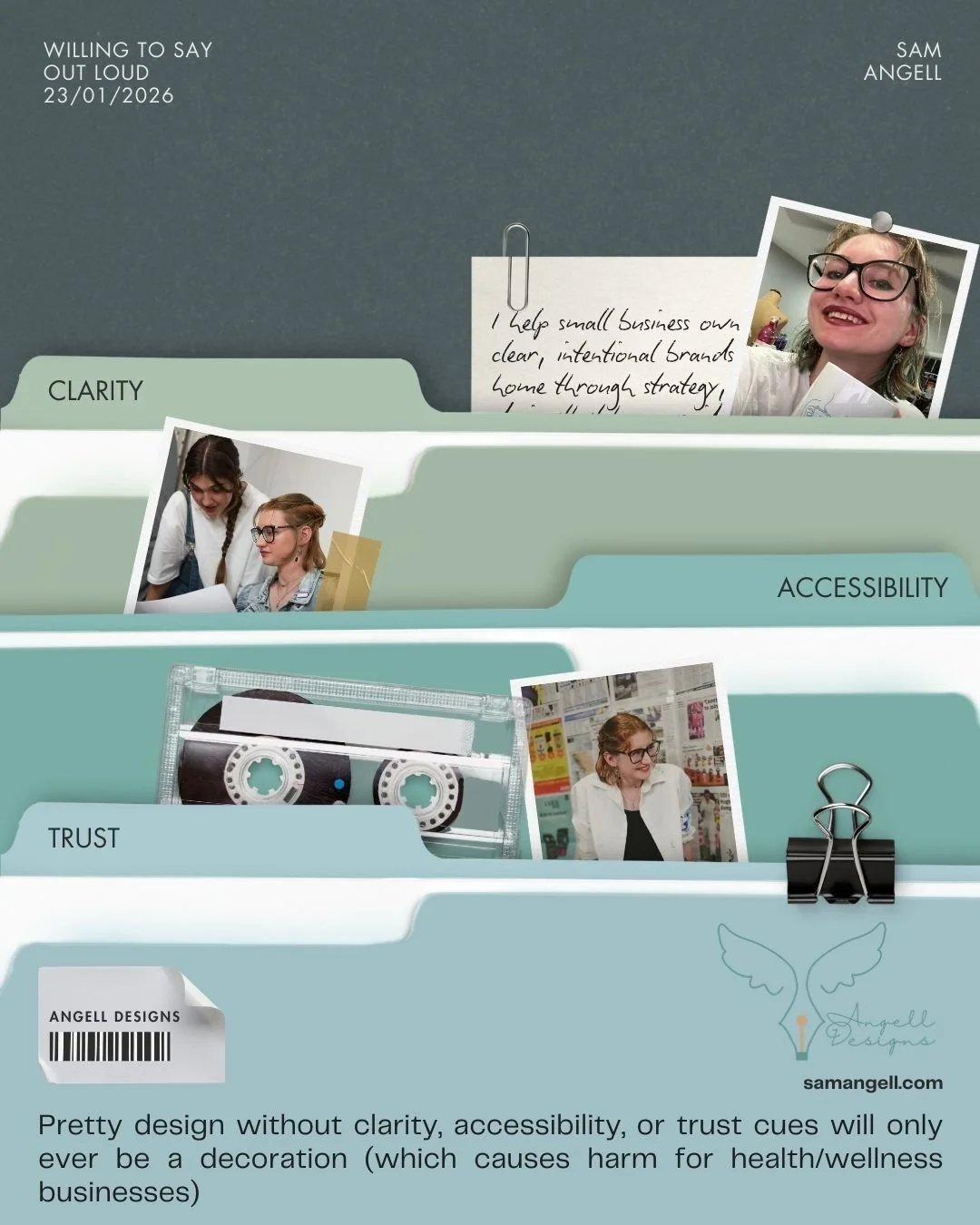 Here&rsquo;s the thing I&rsquo;m willing to say out loud even when it&rsquo;s uncomfortable: pretty design, on its own, isn&rsquo;t enough.

I&rsquo;m Sam, a branding and web designer working with health and wellness businesses, and design without cl