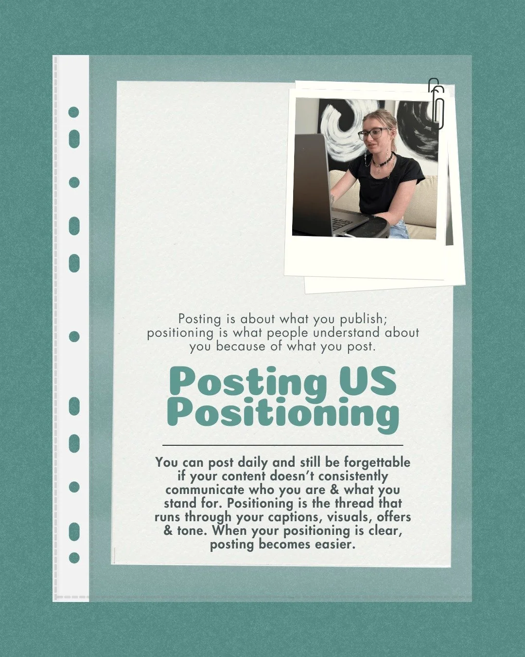 Posting and positioning aren&rsquo;t the same thing (surprised? I know I was). But confusing them is why so many brands often feel busy but stuck in the mud.

Posting is what you share. Positioning is why it lands. You can post every day and still fe