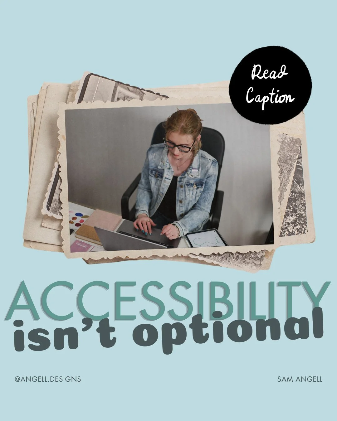 Accessibility is NOT optional especially in wellness branding.

I&rsquo;m Sam, a branding and web designer working with health and wellness businesses to create accessible and supportive brands. There&rsquo;s a real contradiction I see far too often: