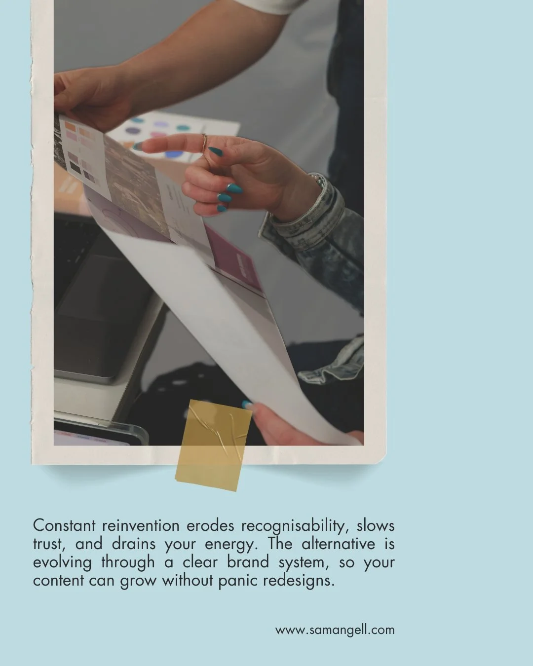 Ima just say it&hellip; Trend-chasing makes brands disposable.

I&rsquo;m Sam, Hi! I&rsquo;m a branding and strategy designer working with health and wellness businesses to create brands and brand assets that are uniquely human. The &ldquo;new aesthe