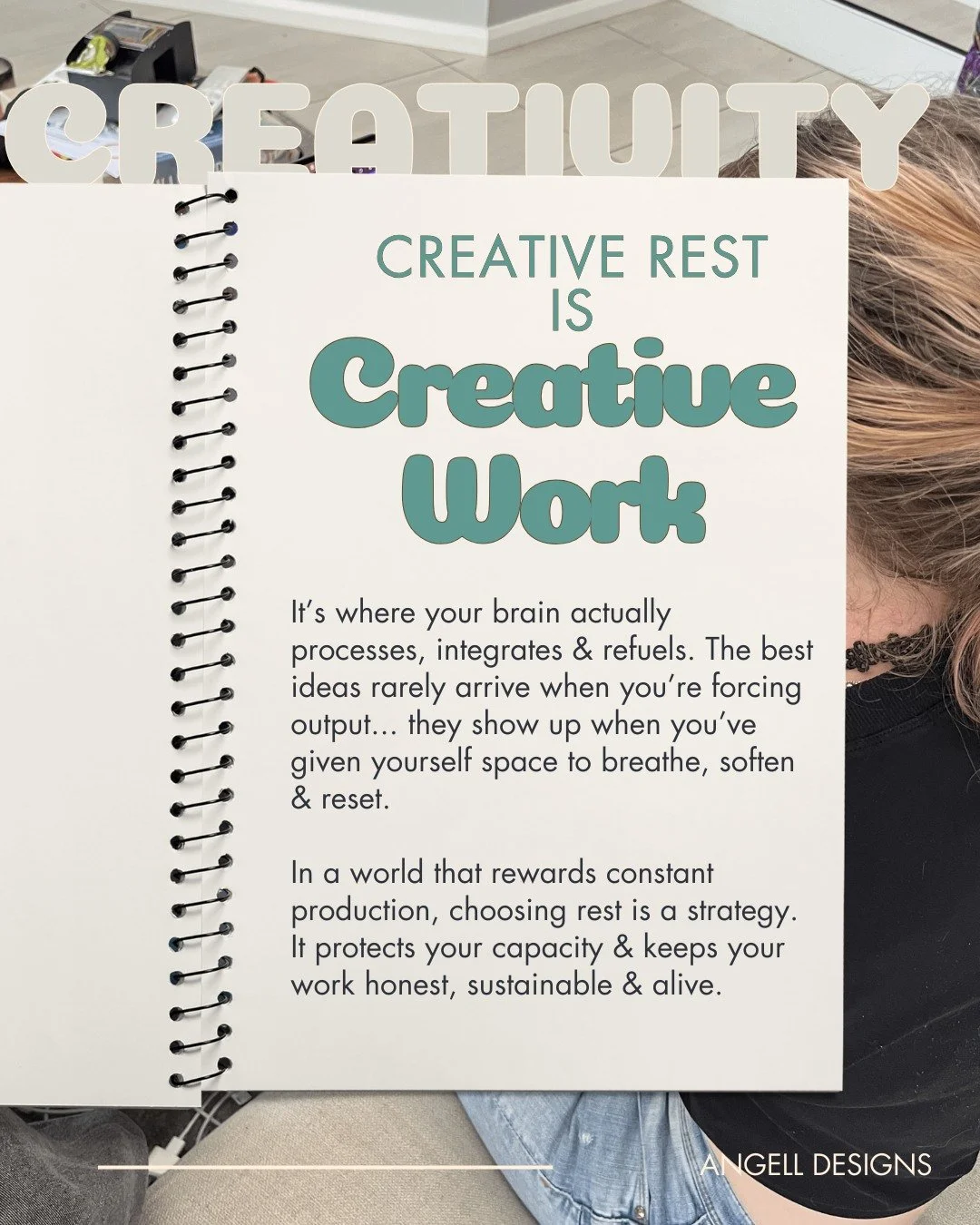 Creative rest is creative work. Not the fluffy &ldquo;treat yourself&rdquo; version (although yes, please PLEASE treat yourself), but the skilled, intentional labour that makes the actual work possible.

I used to treat rest like something I had to e
