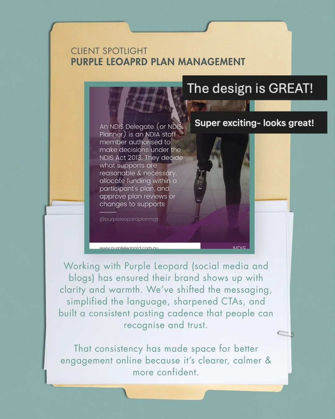 Client Spotlight: Purple Leopard Plan Management

I&rsquo;m Sam (they/them), a brand specialist and graphic designer at Angell Designs. I&rsquo;ve been working with Purple Leopard for 2 years now to strengthen their social media presence through cons