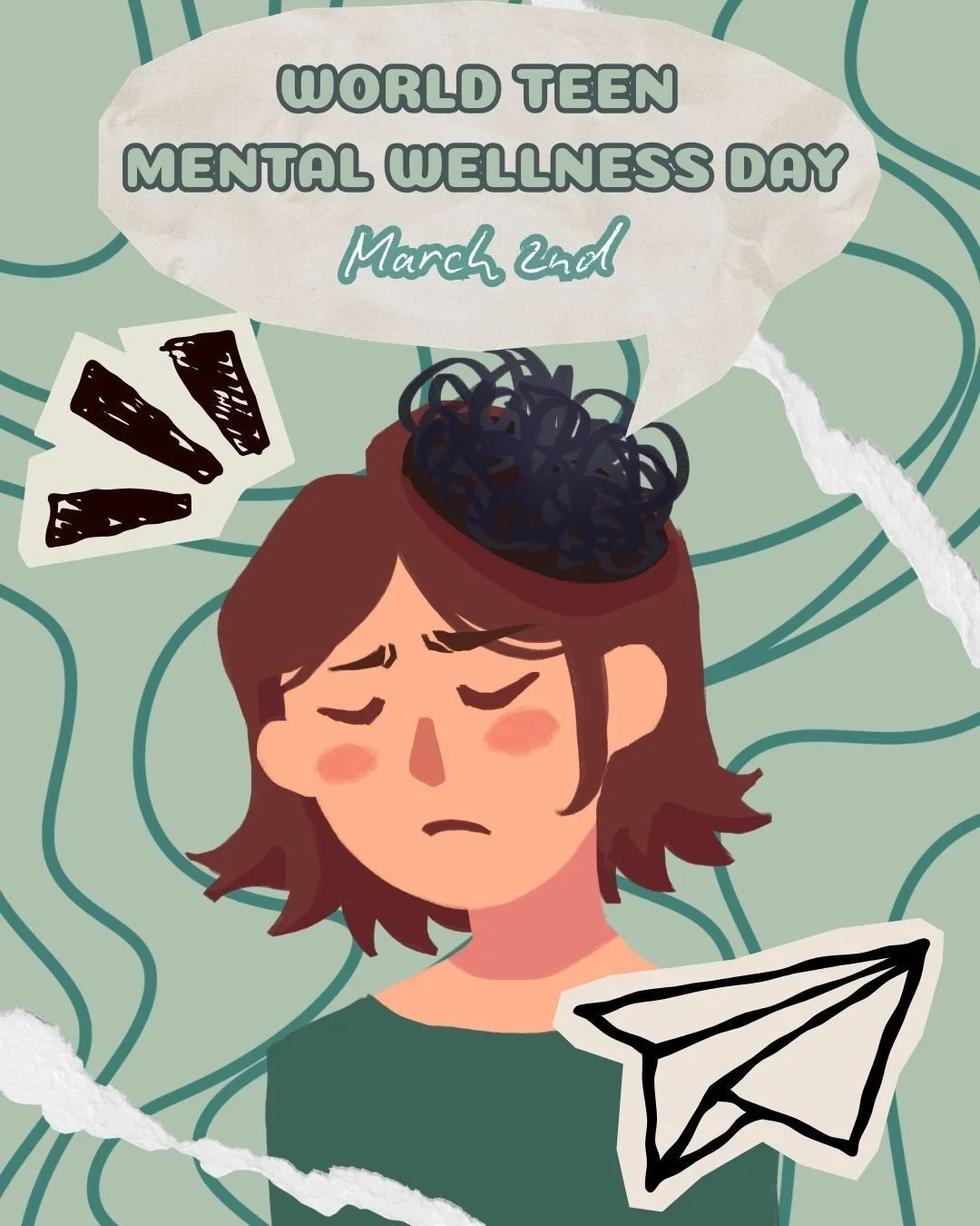 World Teen Mental Wellness Day is a reminder that being a teenager is alredy a lot - and or teens living with mentall illnesses, it can feel like you're trying to swim with weights strapped to your ribs. I didn't have the language for what I was goin