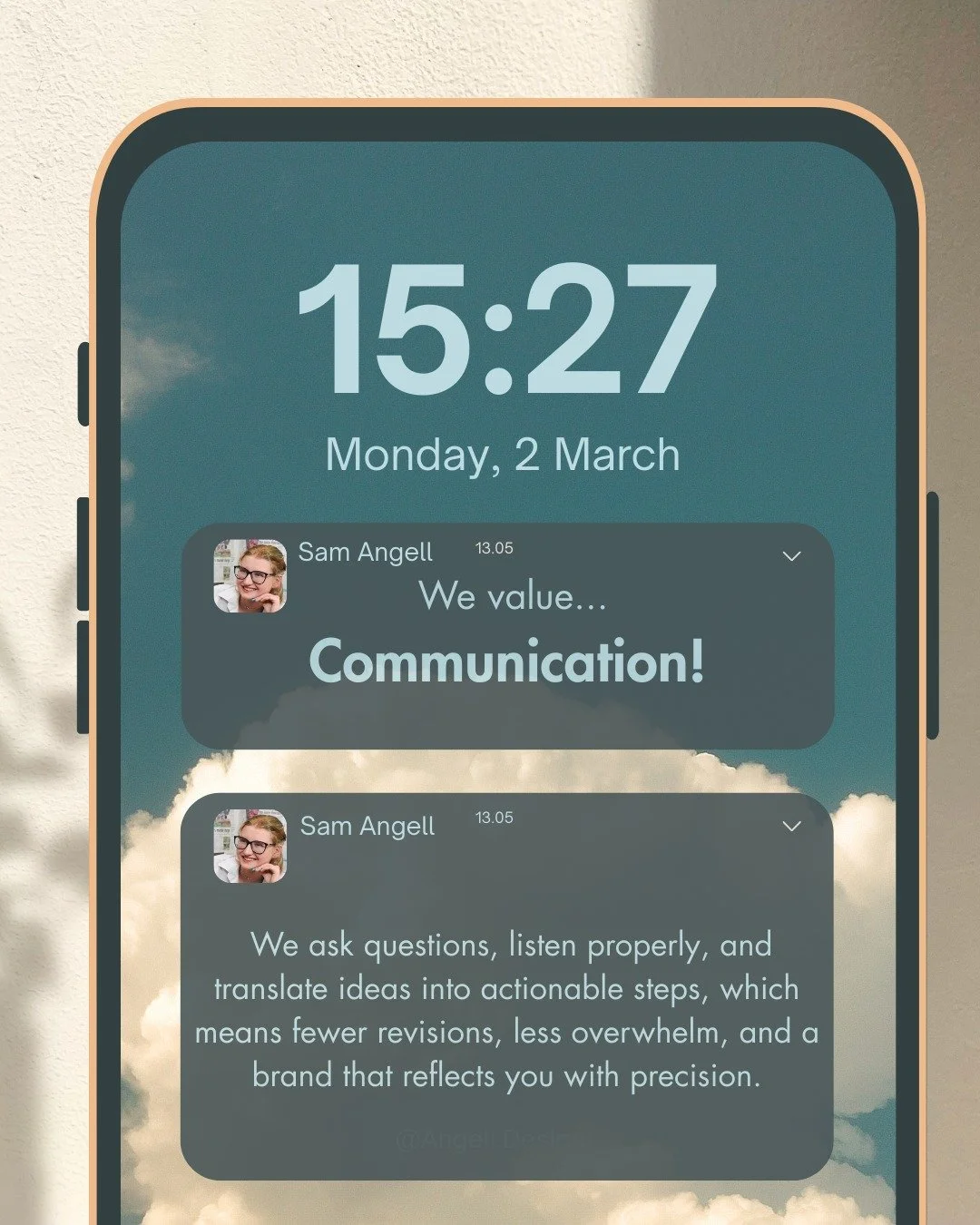 Communication is another core value at Angell Designs. I certainly don't mean "reply fast and use heaps of exclamation marks" (although I do love me some "well-placed" exclamation!!) What I'm talking about when I say communication