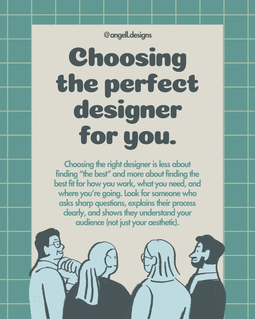 Choosing the right designer is less about finding &ldquo;the best&rdquo; and more about finding the best fit for how you work, what you need, and where you&rsquo;re going.

I&rsquo;m Sam (they/them) and I&rsquo;m a branding specialist and graphic des
