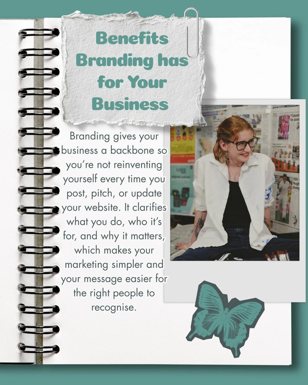 Branding gives your business a backbone so you&rsquo;re not reinventing yourself every time you post, pitch, or update your website.

I&rsquo;m Sam (they/them) and I&rsquo;m a branding specialist and graphic designer here at Angell Design. I work wit