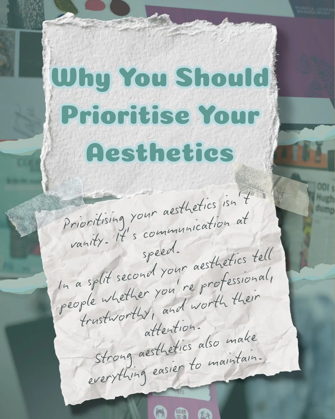 Prioritising your aesthetics isn&rsquo;t vanity. It&rsquo;s communication at the right speed. In a split second, your visuals tell people whether you&rsquo;re professional, trustworthy, and worth their attention, before they&rsquo;ve read a single wo